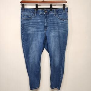 Ava & Viv Womens High Rise Skinny Jeans Size 20W 40X28 Elastic Waist Taper Ankle